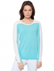 Cashmere Color Block Crewneck