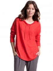 Cotton Slub Popover Hoodie