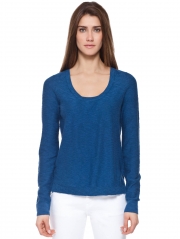 Cotton Slub Hi Lo U Neck