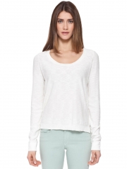 Cotton Slub Hi Lo U Neck