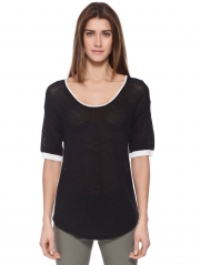 Cotton Slub Tipped Sweater Tee