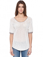 Cotton Slub Tipped Sweater Tee