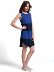 Cross Knit Stretch Slash Neck Dress