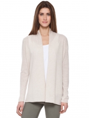 Cashmere T Back Open Cardigan