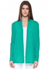 Cashmere T Back Open Cardigan