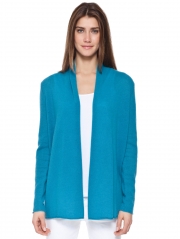Cashmere T Back Open Cardigan
