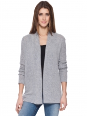 Cashmere T Back Open Cardigan