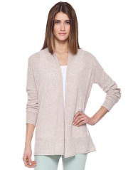 Cashmere T Back Open Cardigan
