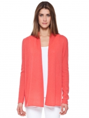 Cashmere T Back Open Cardigan