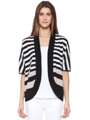 Cashmere Stripe Dolman Open Cardigan