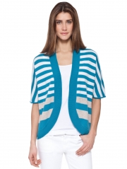 Cashmere Stripe Dolman Open Cardigan
