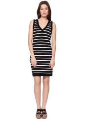 Stripe V Neck Dress