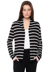 Stripe Hi Lo Open Cardigan