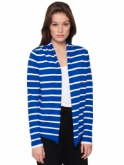 Stripe Hi Lo Open Cardigan