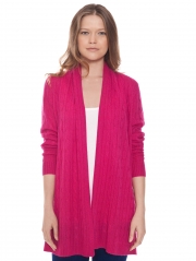 Cashmere Cable Open Cardigan