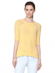 Cashmere Elbow Sleeve Crew