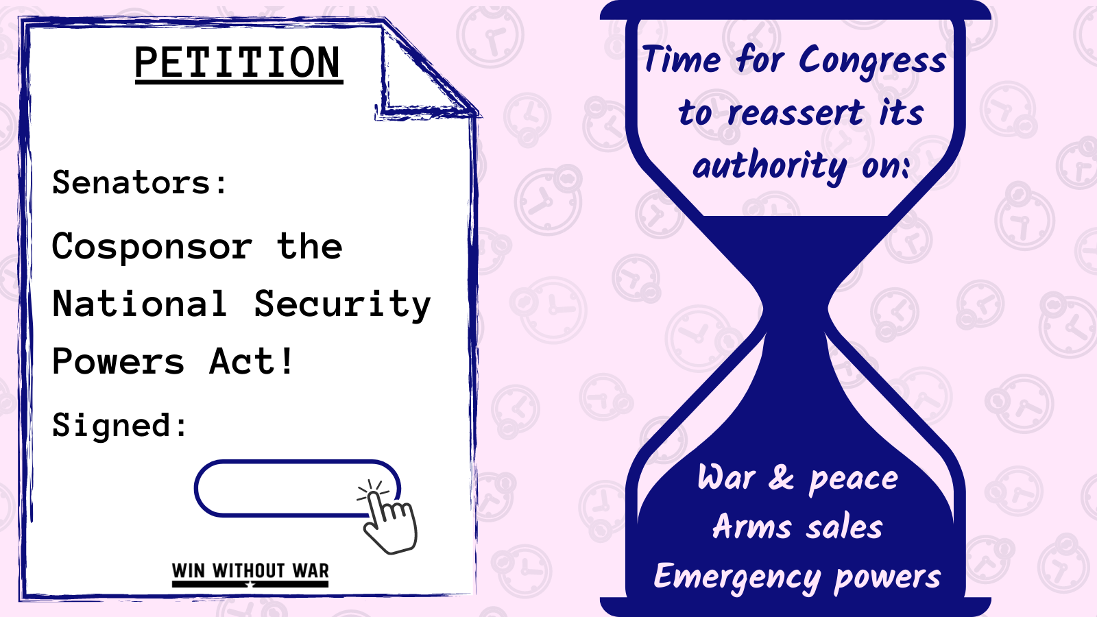 Senators Cosponsor the National Security Powers Act! Win Without War