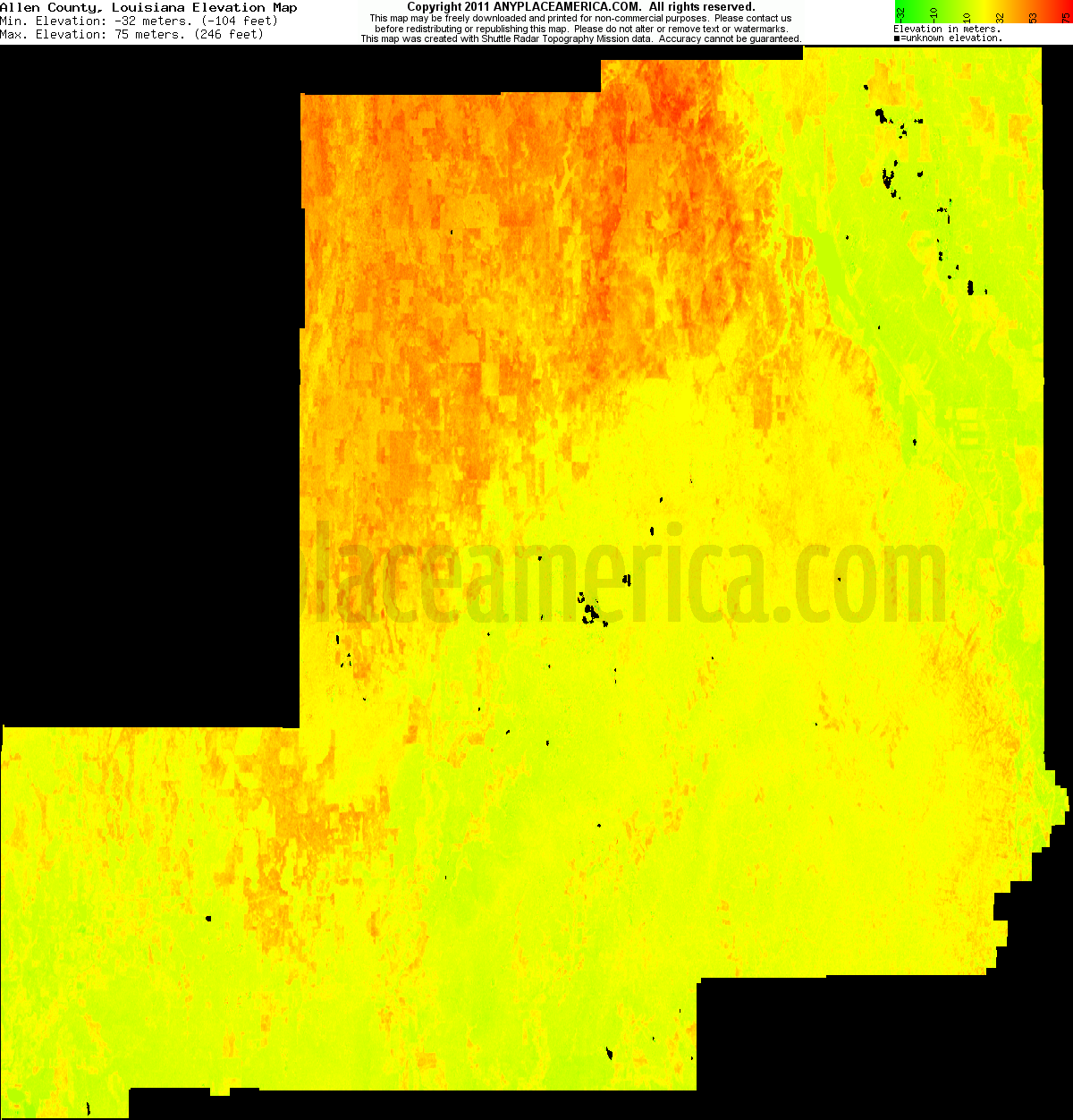 Allen County Louisiana Digital Zip Code Map vrogue.co