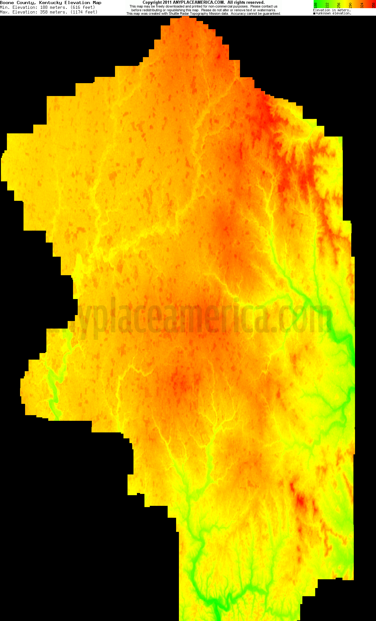 Free Boone County, Kentucky Topo Maps & Elevations