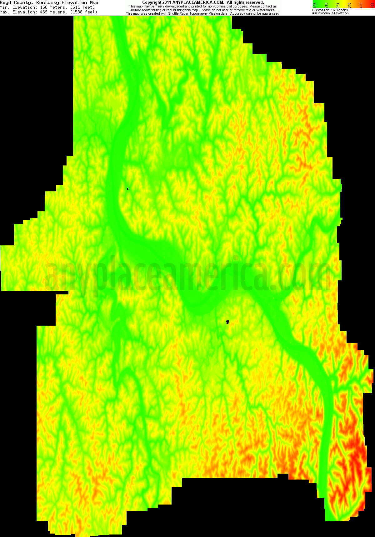 Free Boyd County, Kentucky Topo Maps & Elevations