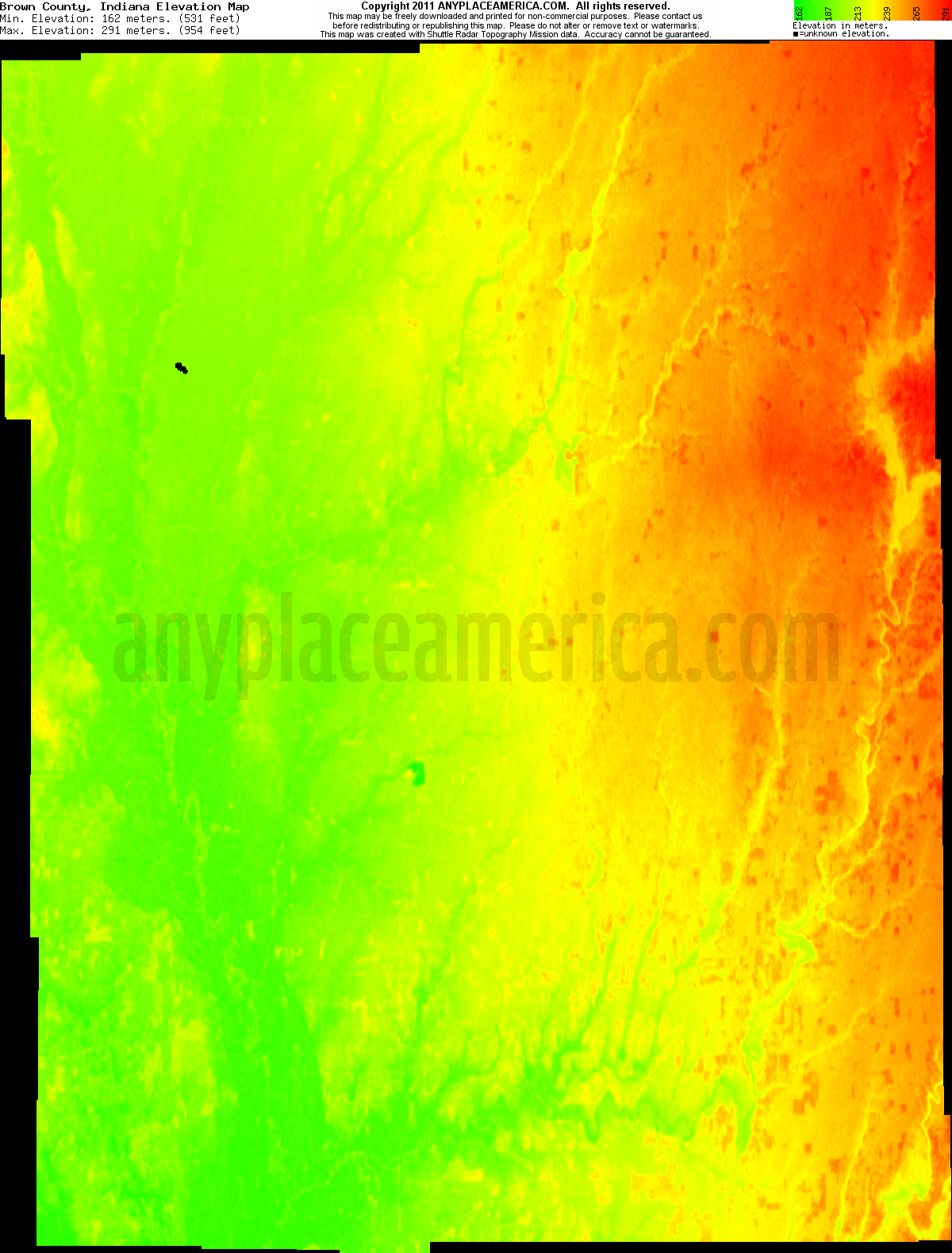 Free Brown County, Indiana Topo Maps & Elevations