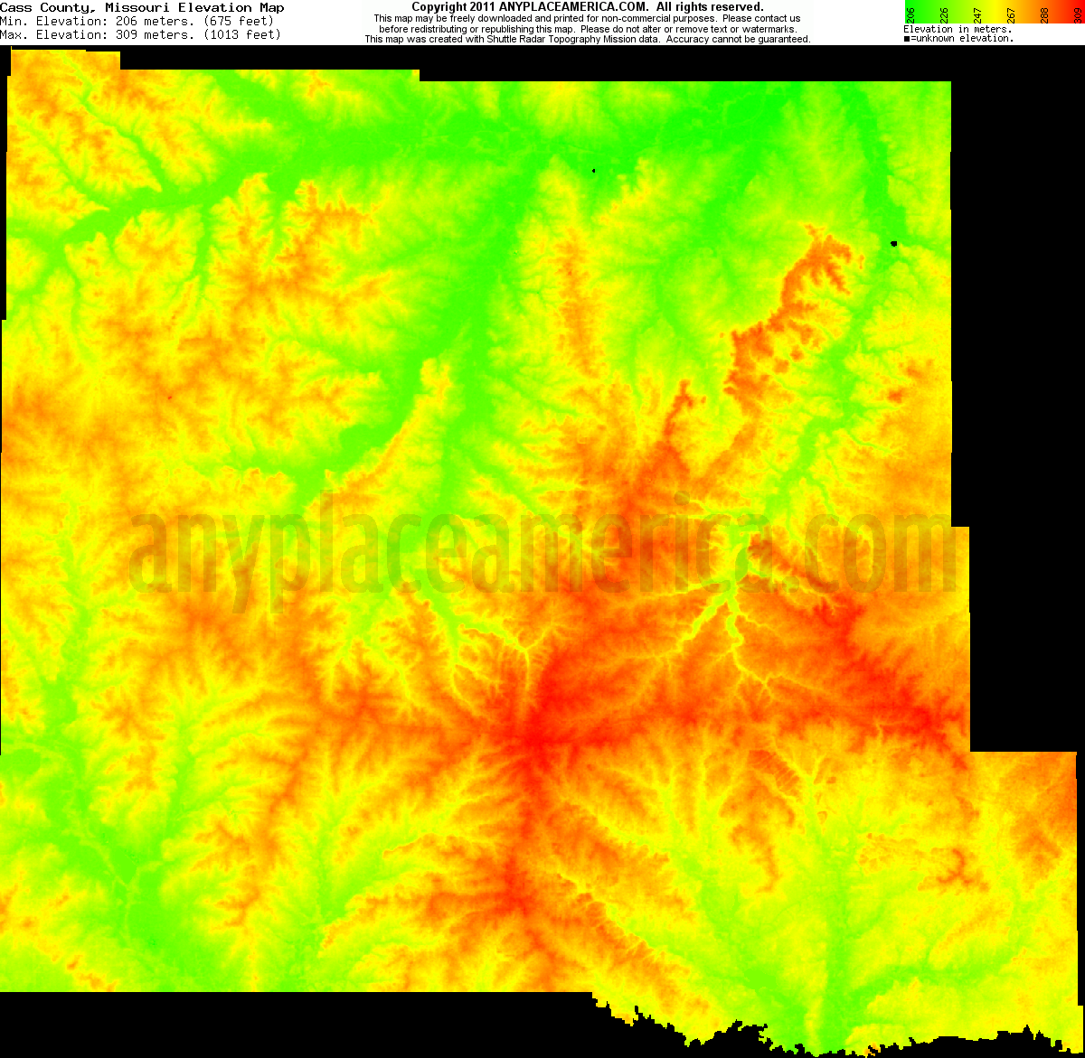 Free Cass County, Missouri Topo Maps & Elevations