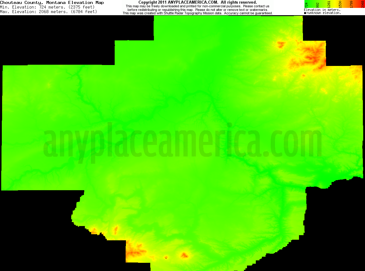 Free Chouteau County, Montana Topo Maps & Elevations
