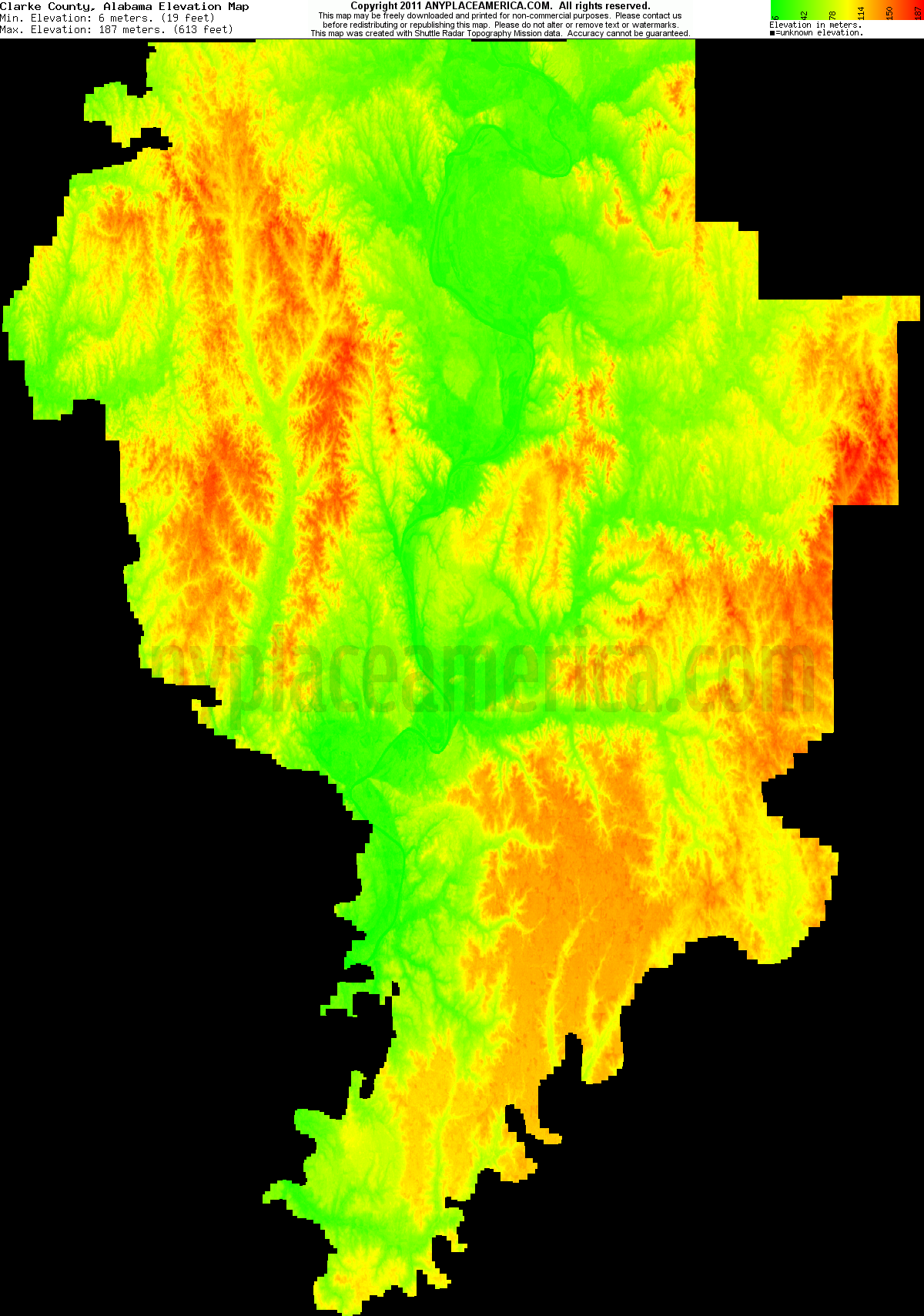 Free Clarke County, Alabama Topo Maps & Elevations