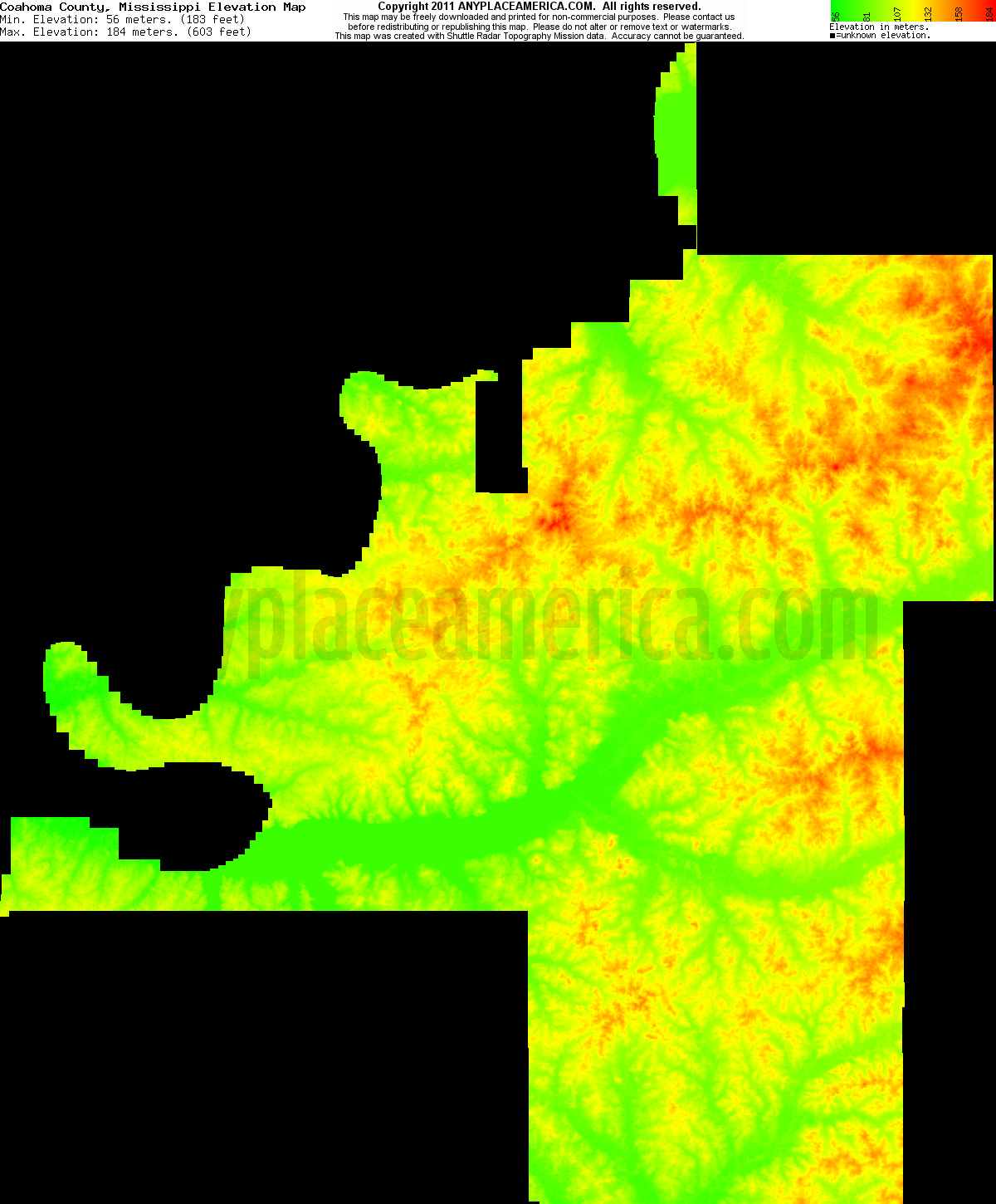 Free Coahoma County, Mississippi Topo Maps & Elevations