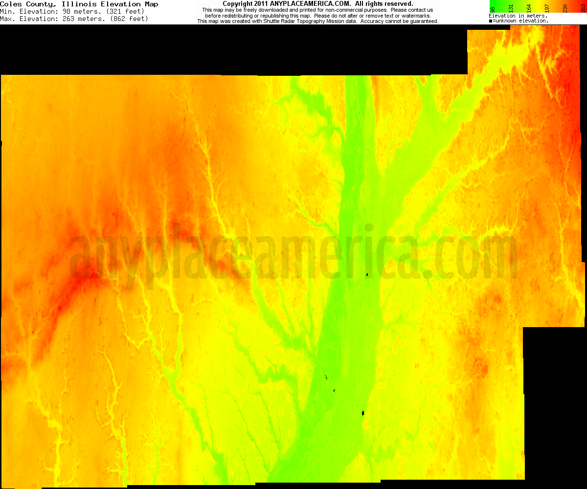 Free Coles County, Illinois Topo Maps & Elevations