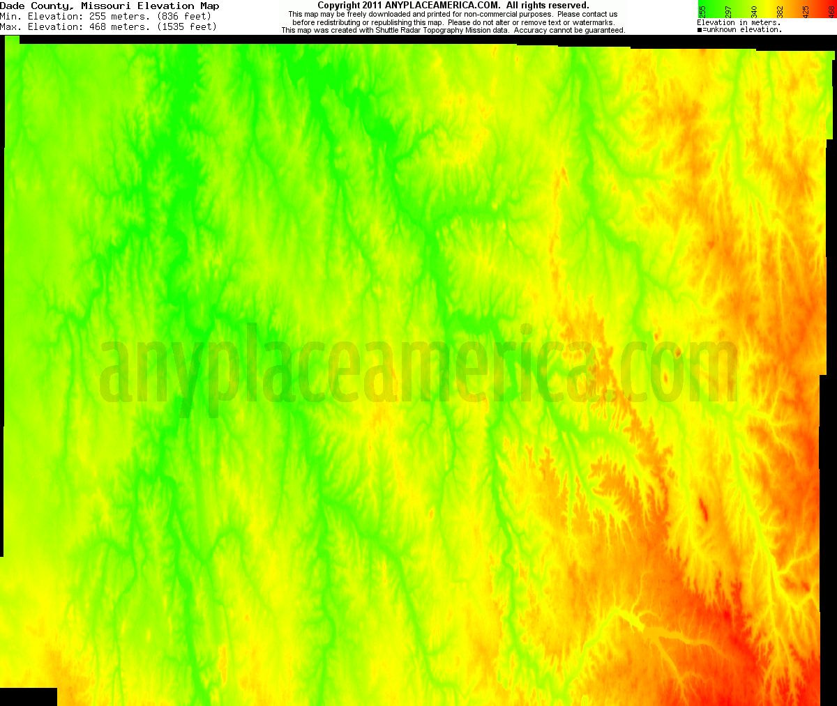 Free Dade County, Missouri Topo Maps & Elevations