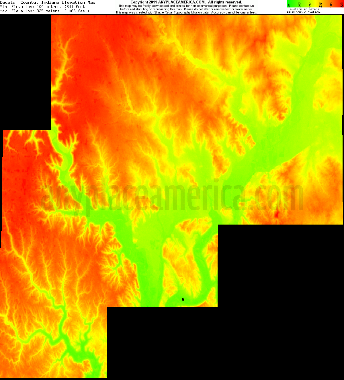 Free Decatur County, Indiana Topo Maps & Elevations