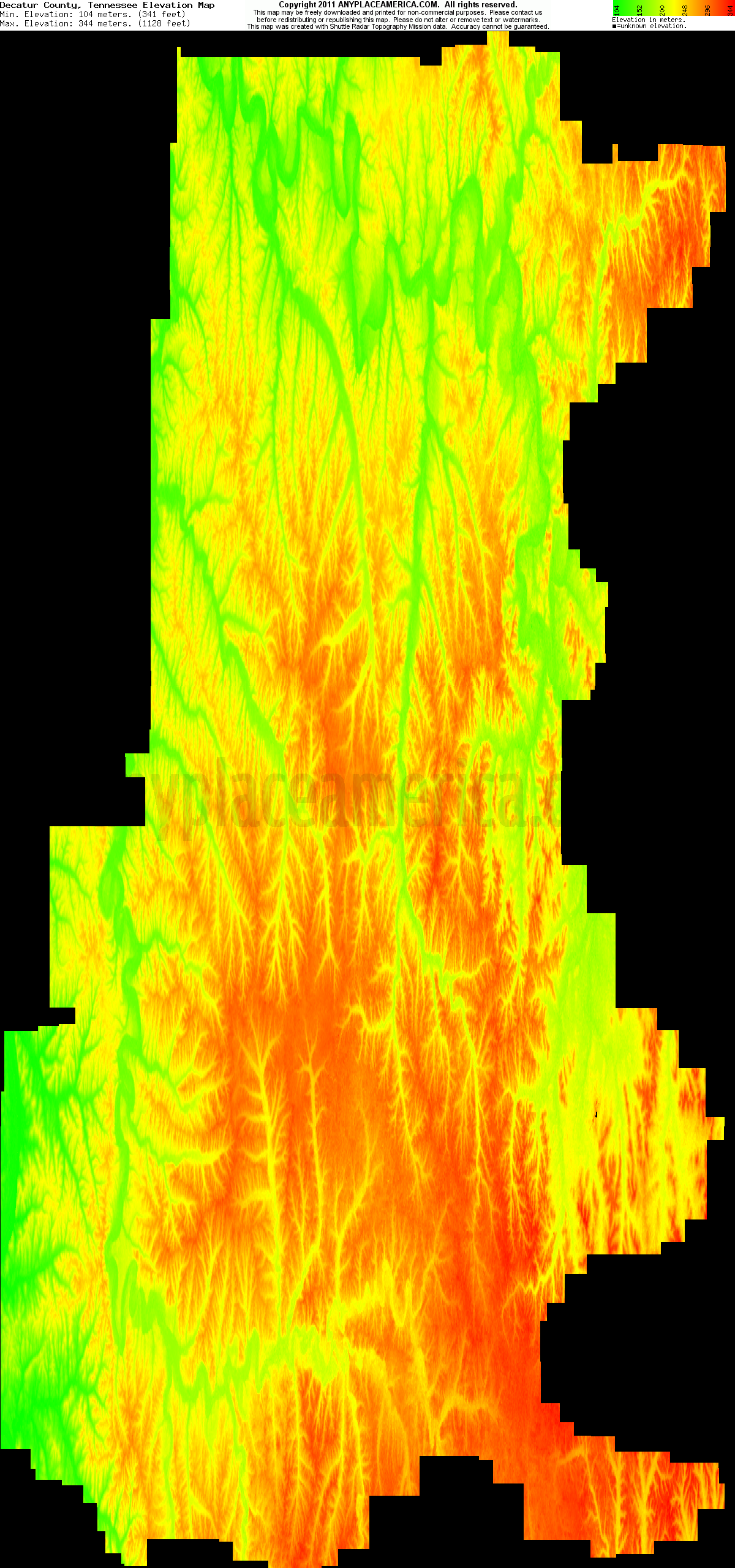 Free Decatur County, Tennessee Topo Maps & Elevations