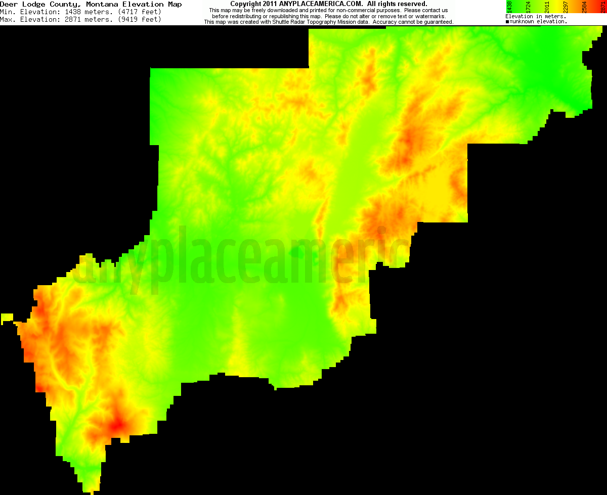 Free Deer Lodge County, Montana Topo Maps & Elevations