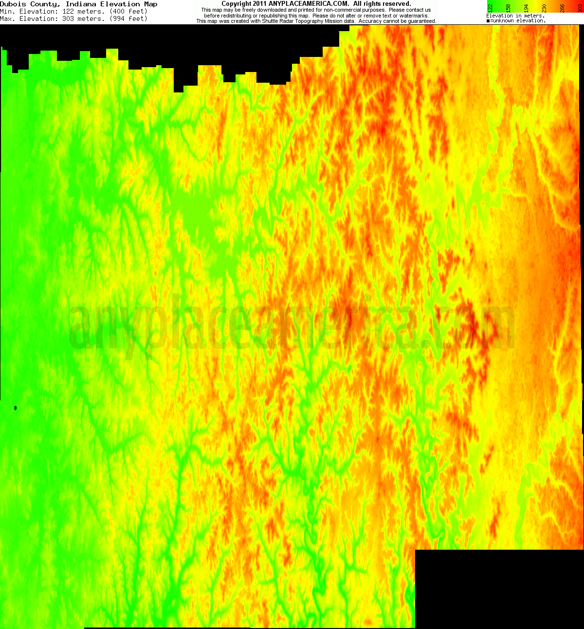 Free Dubois County, Indiana Topo Maps & Elevations
