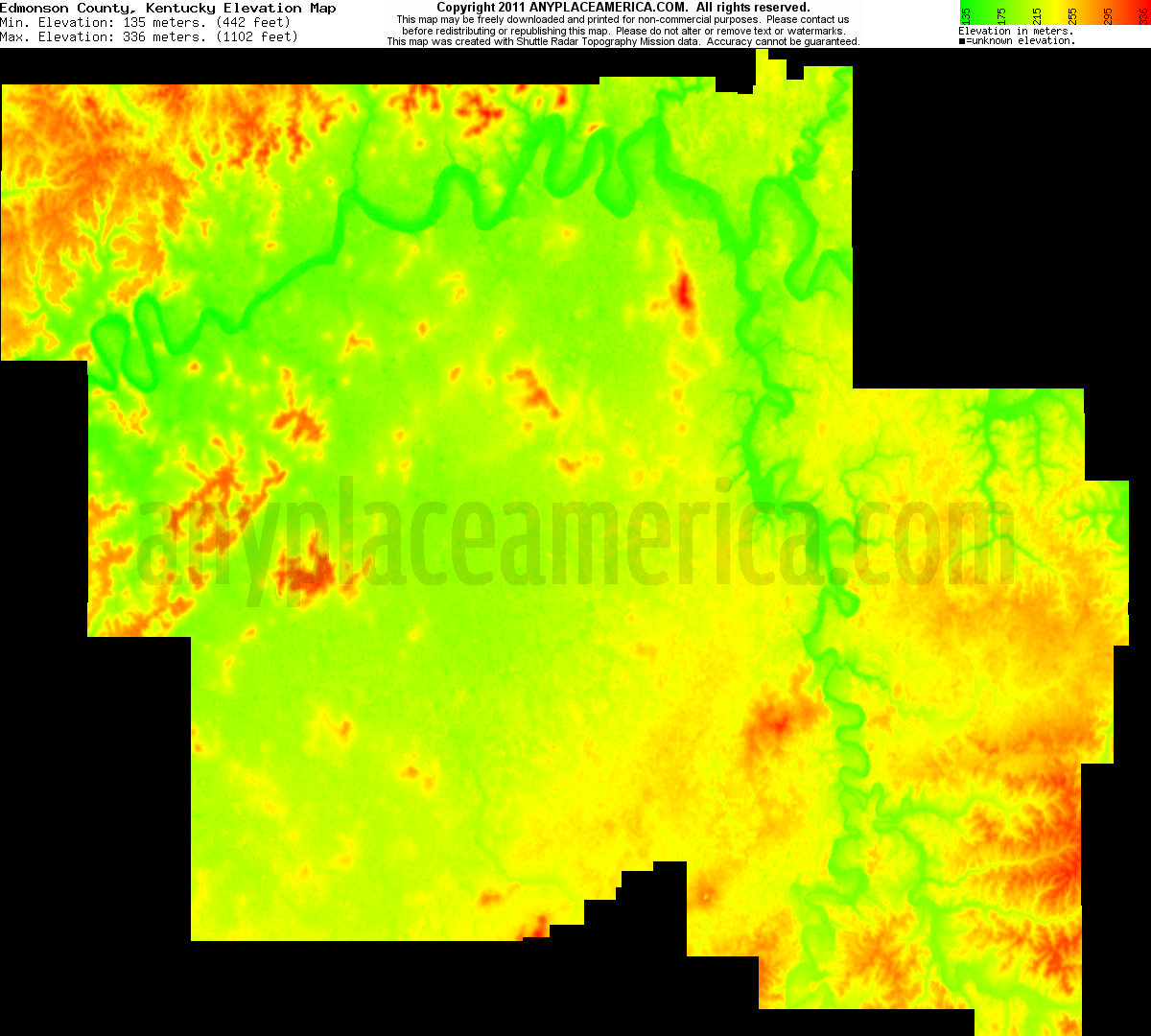 Free Edmonson County, Kentucky Topo Maps & Elevations