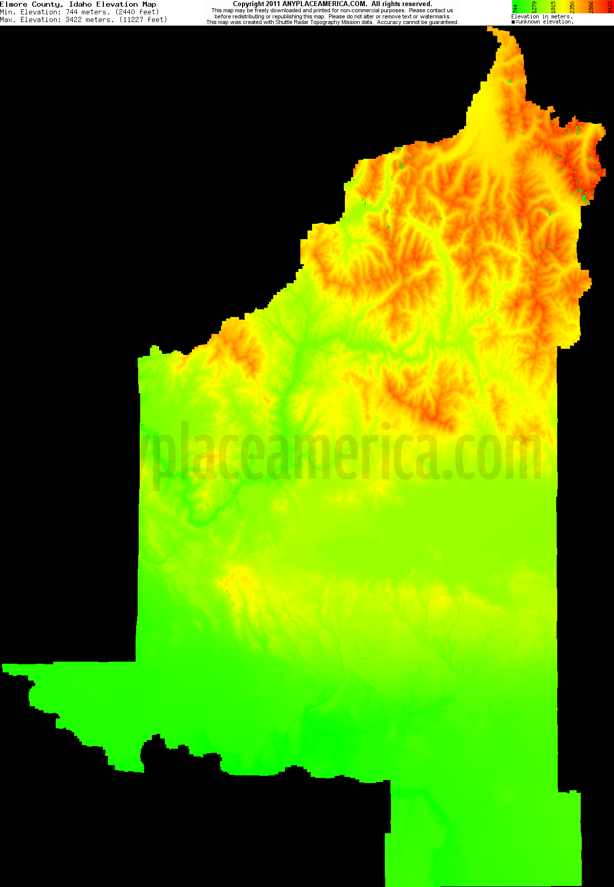 Free Elmore County, Idaho Topo Maps & Elevations