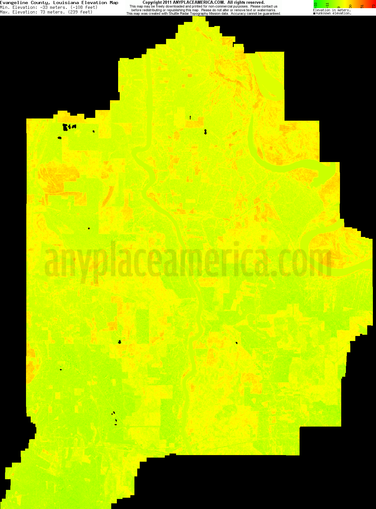 Free Evangeline Parish, Louisiana Topo Maps & Elevations