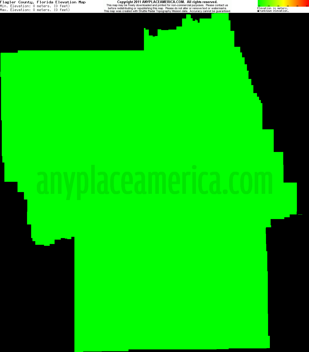 Free Flagler County Florida Topo - Flagler County Florida Elevation Map 