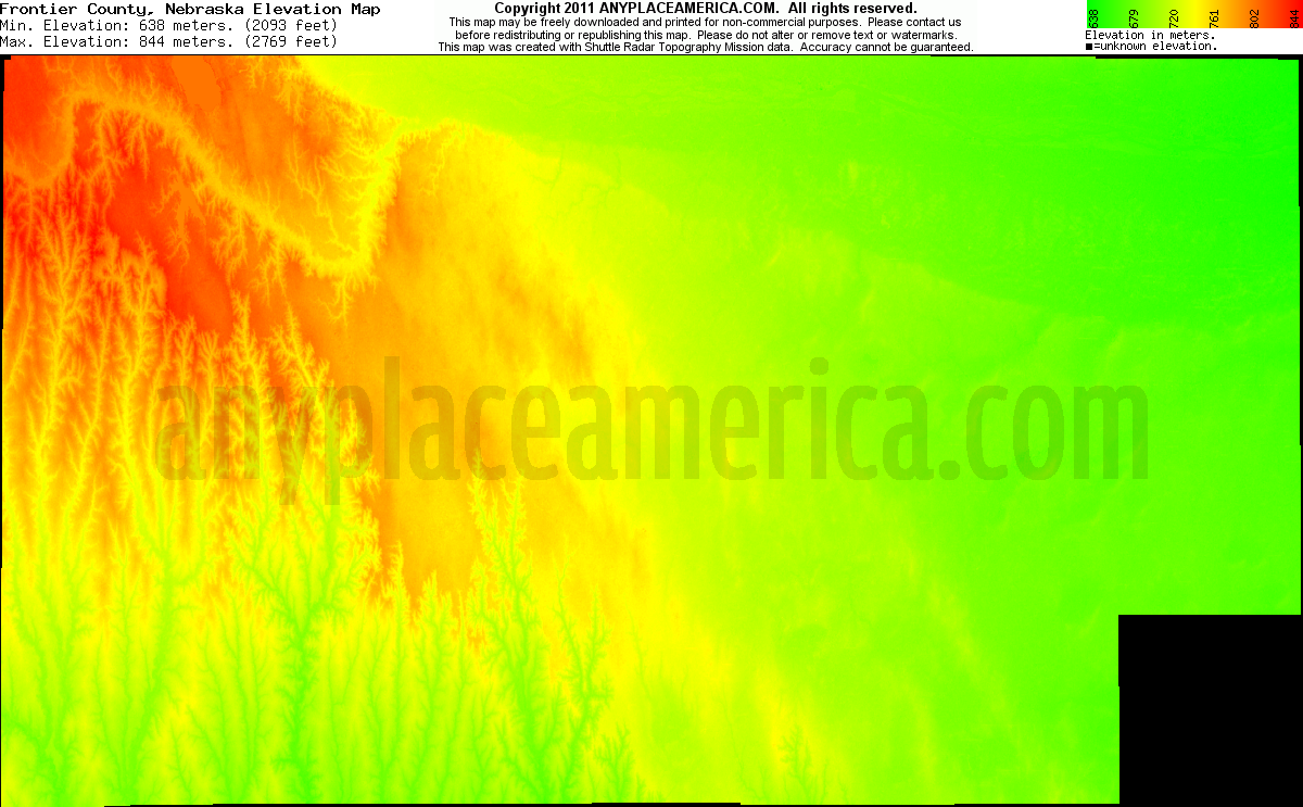 Free Frontier County, Nebraska Topo Maps & Elevations