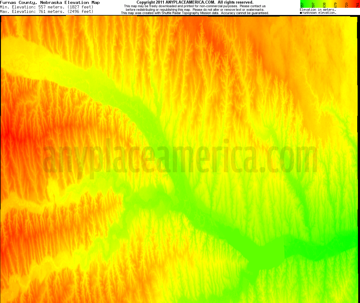Free Furnas County, Nebraska Topo Maps & Elevations
