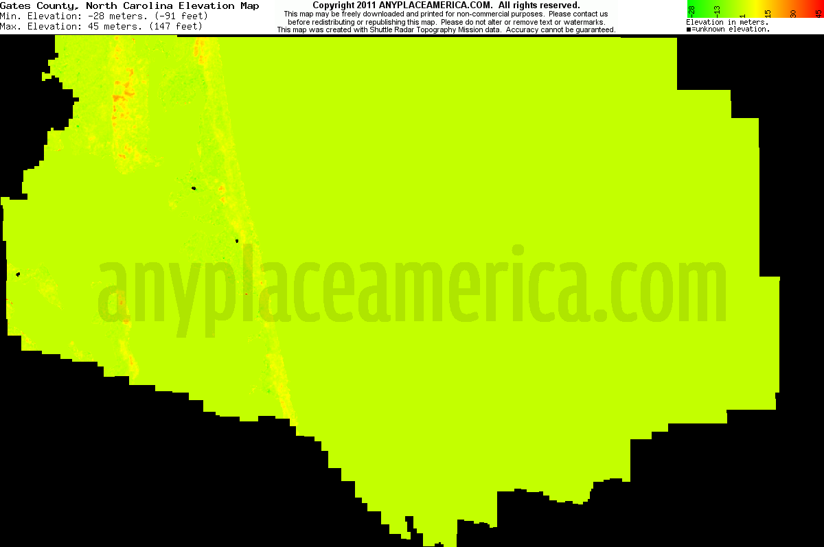 Free Gates County, North Carolina Topo Maps & Elevations