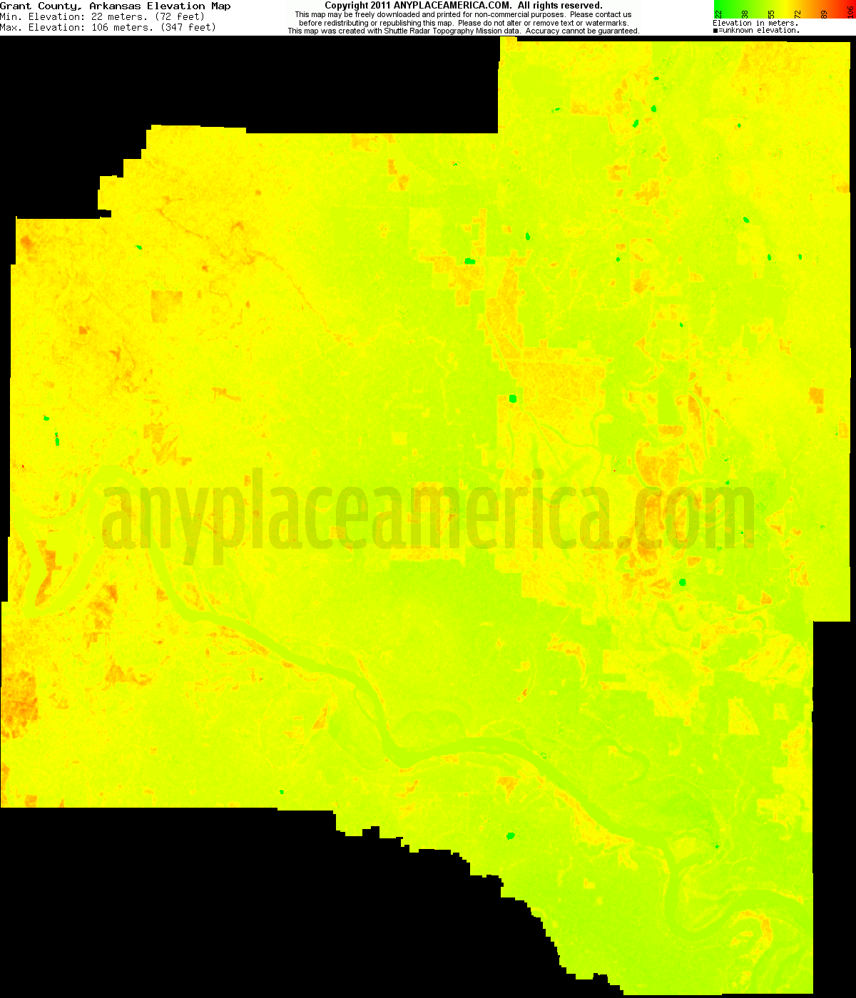 Free Grant County, Arkansas Topo Maps & Elevations