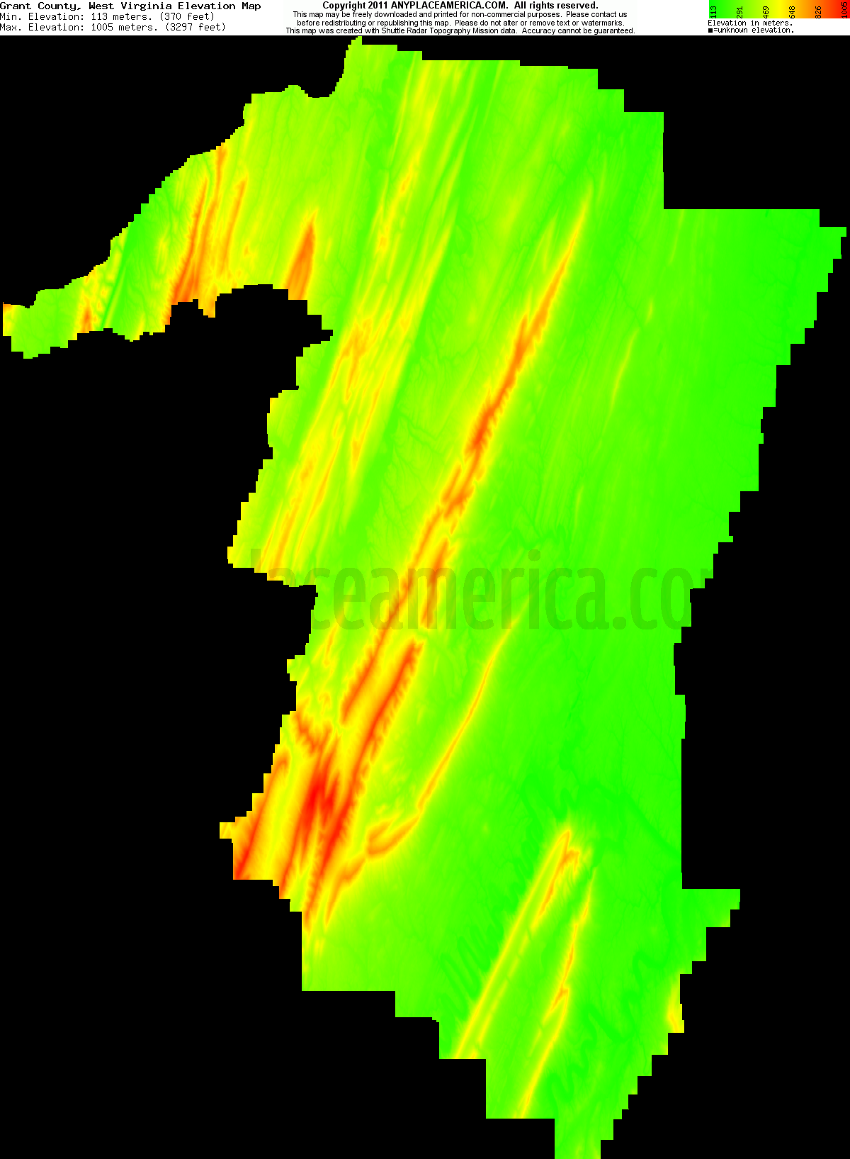 Free Grant County, West Virginia Topo Maps & Elevations
