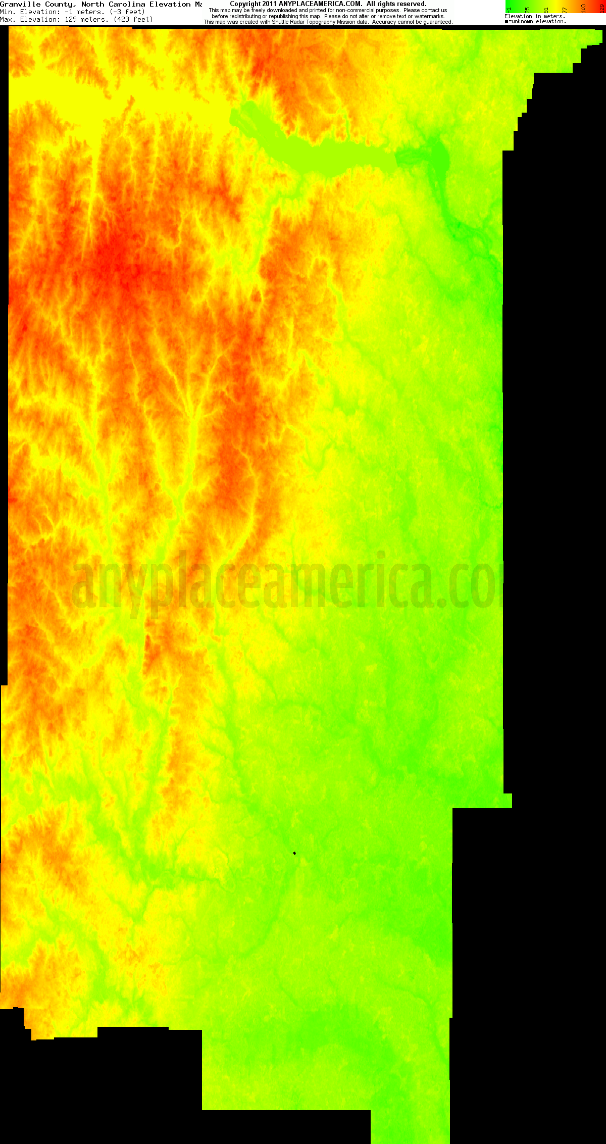 Free Granville County, North Carolina Topo Maps & Elevations