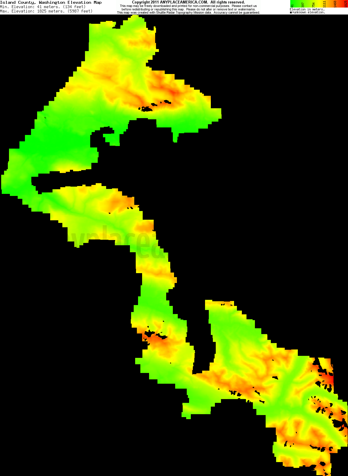 Free Island County, Washington Topo Maps & Elevations