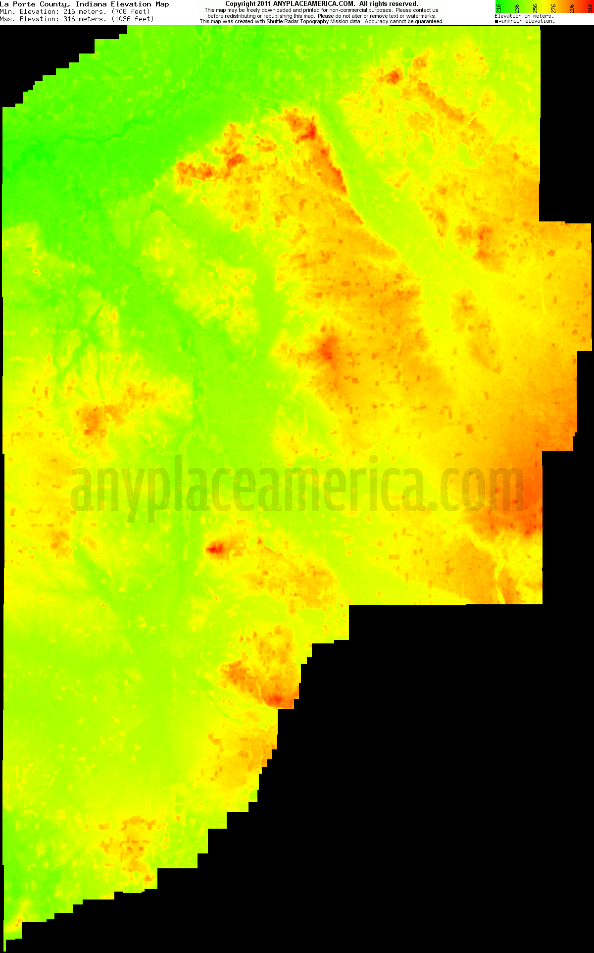 Free LaPorte County, Indiana Topo Maps & Elevations