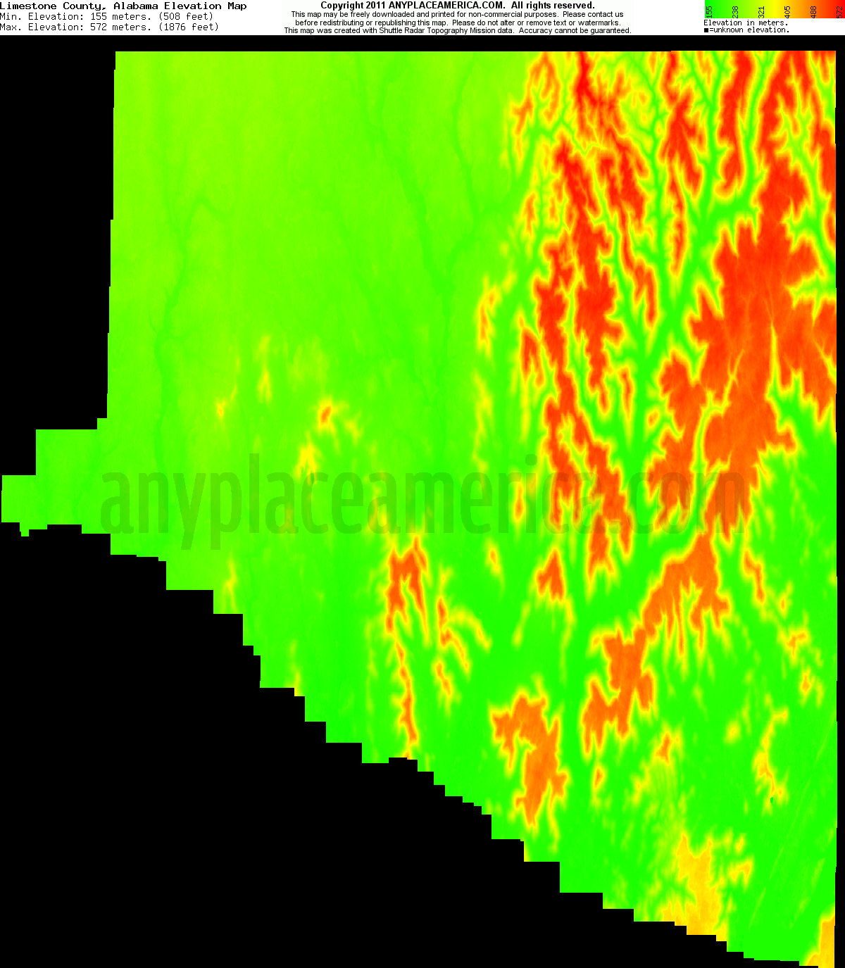 Free Limestone County, Alabama Topo Maps & Elevations