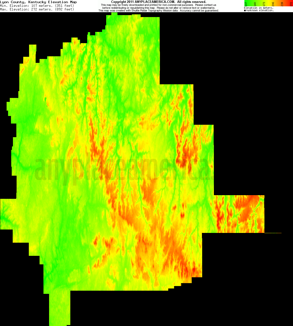 Free Lyon County, Kentucky Topo Maps & Elevations