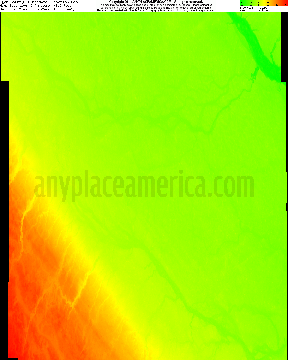 Free Lyon County, Minnesota Topo Maps & Elevations